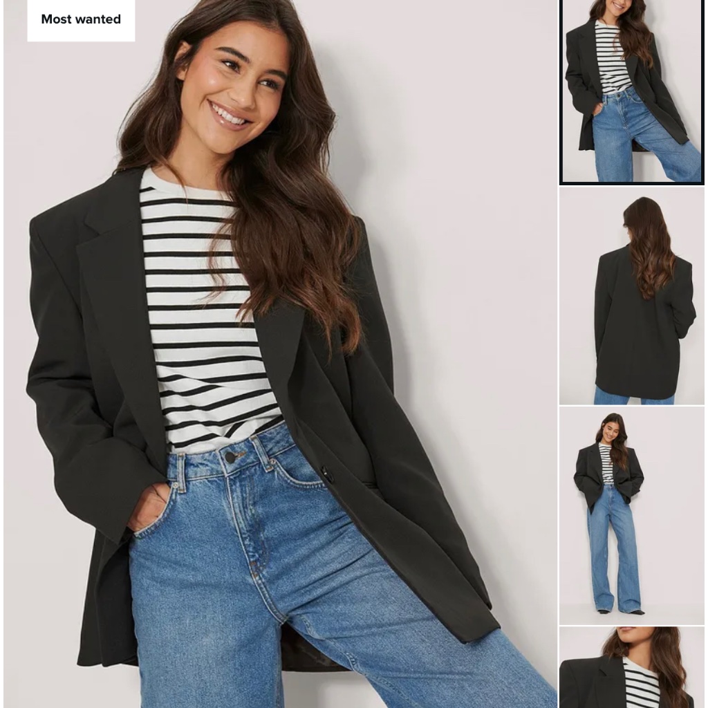 Na-Kd Sharp Oversized Blazer